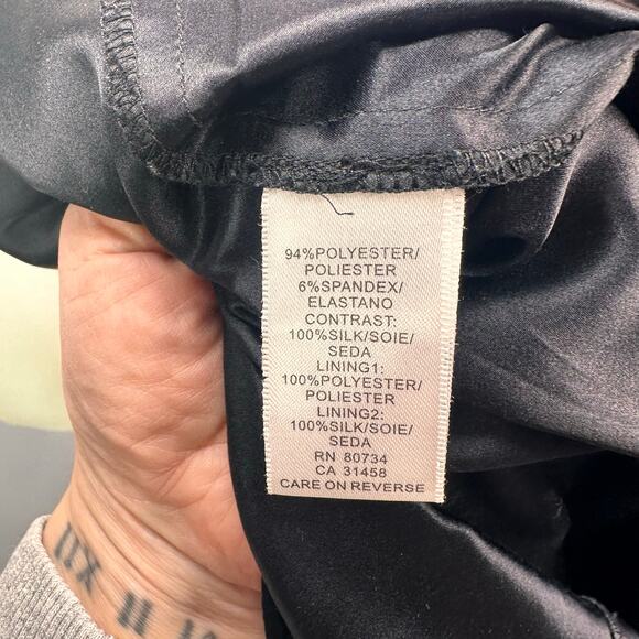 Women "BCBG Maxazria" black spaghetti straps sequin short dress Y2K - Picture 7 of 7